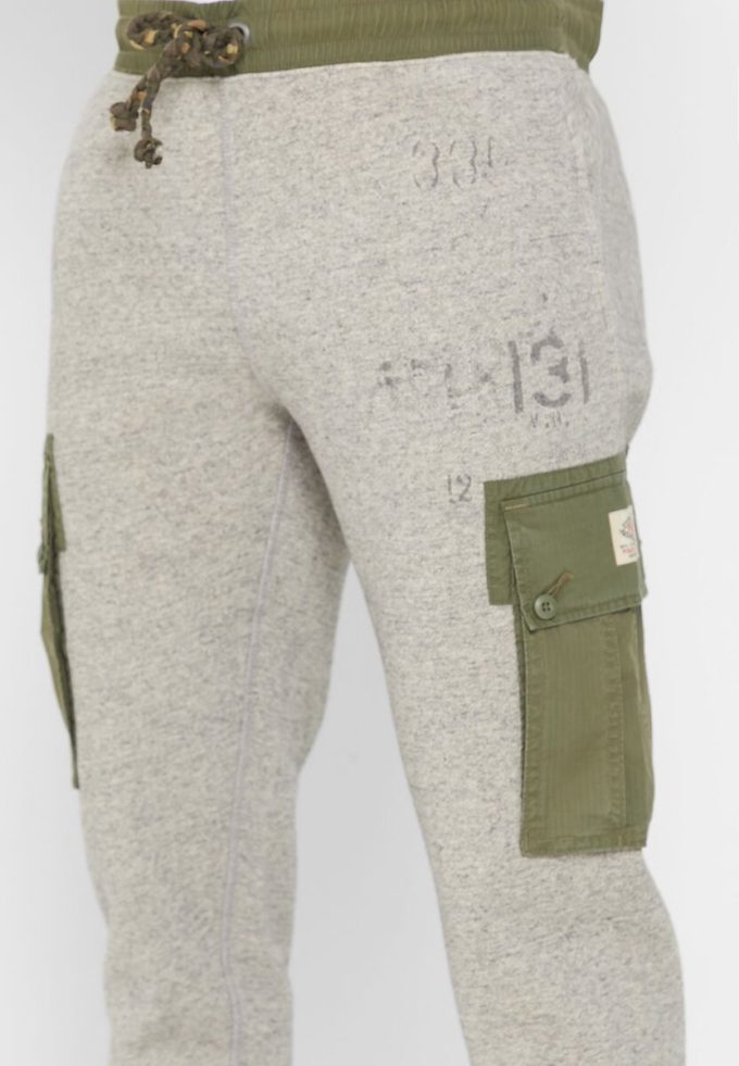 Pantaloni de sport cu imprimeu Ralph Lauren gri pentru bărbați Pantaloni de sport cu imprimeu Ralph Lauren gri pentru bărbați