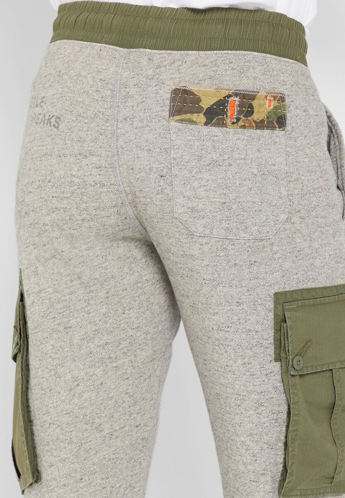 Pantaloni de sport cu imprimeu Ralph Lauren gri pentru bărbați Pantaloni de sport cu imprimeu Ralph Lauren gri pentru bărbați