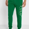 Pantaloni de sport cu logo Ralph Lauren verzi pentru bărbați Pantaloni de sport cu logo Ralph Lauren verzi pentru bărbați