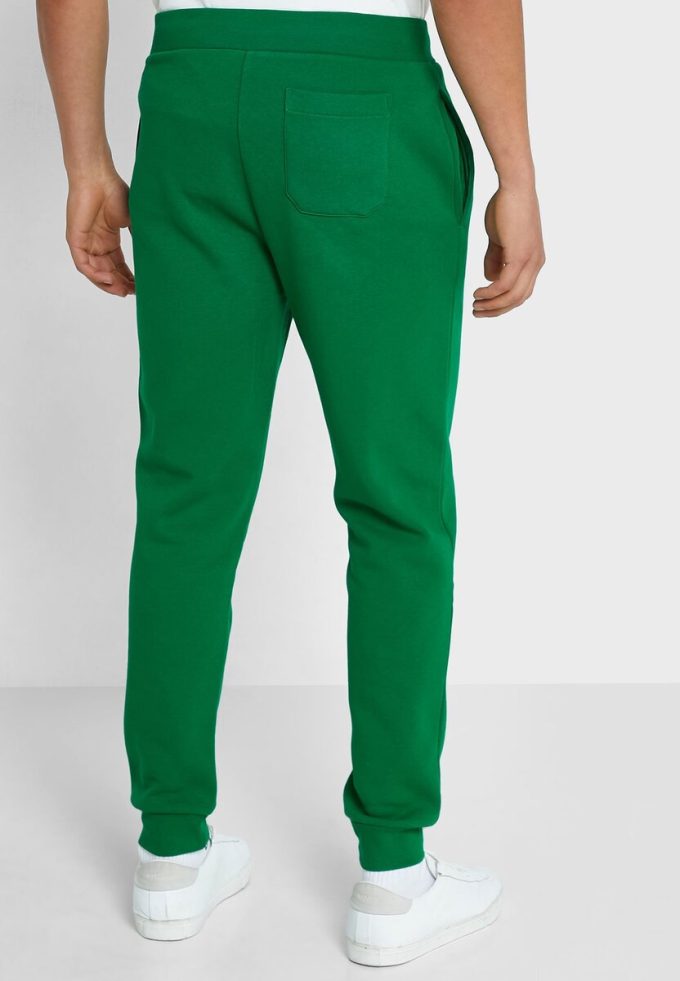 Pantaloni de sport cu logo Ralph Lauren verzi pentru bărbați Pantaloni de sport cu logo Ralph Lauren verzi pentru bărbați