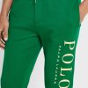 Pantaloni de sport cu logo Ralph Lauren verzi pentru bărbați Pantaloni de sport cu logo Ralph Lauren verzi pentru bărbați