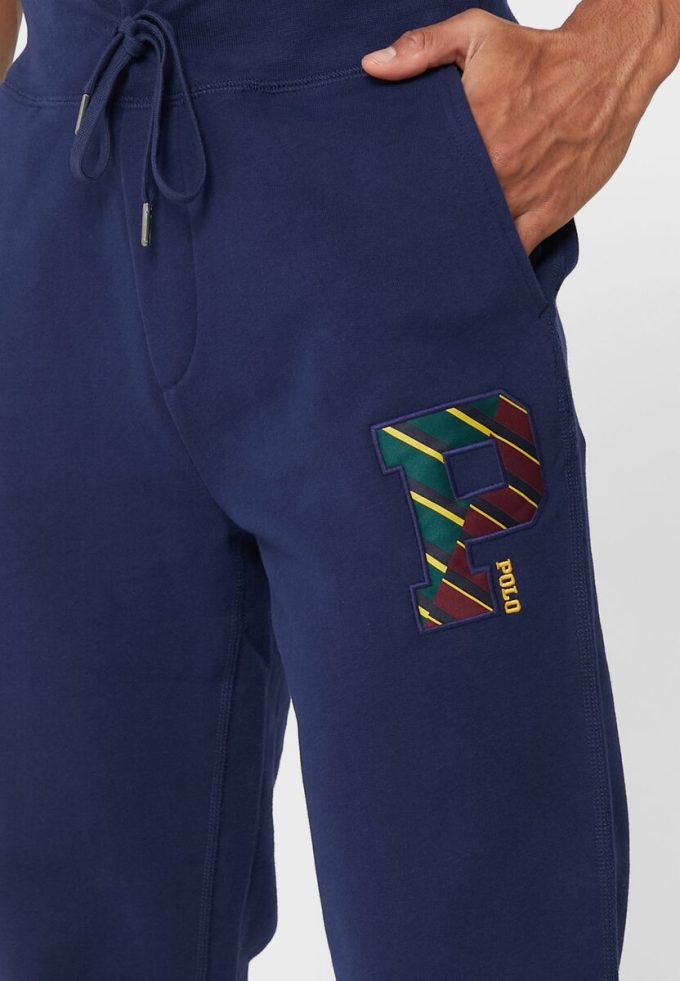 Pantaloni de sport cu manșete cu șnur Ralph Lauren pentru bărbați bleumarin Pantaloni de sport cu manșete cu șnur Ralph Lauren pentru bărbați bleumarin