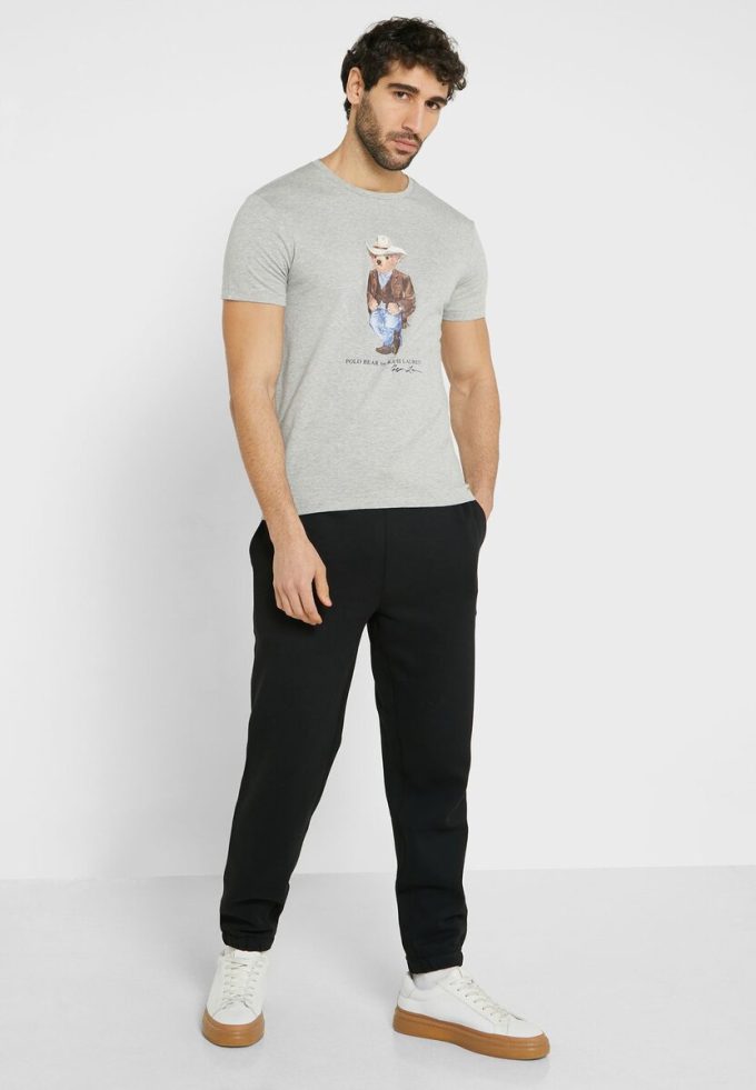 Pantaloni de sport cu șnur Ralph Lauren negri pentru bărbați Pantaloni de sport cu șnur Ralph Lauren negri pentru bărbați