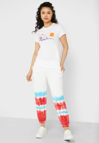 Pantaloni de sport cu talie înaltă Ralph Lauren de damă multicolori