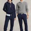 Pantaloni de sport din lână Ralph Lauren pentru femei bleumarin Pantaloni de sport din lână Ralph Lauren pentru femei bleumarin