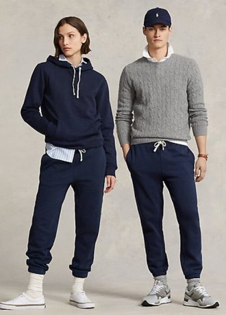Pantaloni de sport din lână Ralph Lauren pentru femei bleumarin
