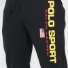 Pantaloni de sport negri pentru bărbați cu logo Ralph Lauren Pantaloni de sport negri pentru bărbați cu logo Ralph Lauren