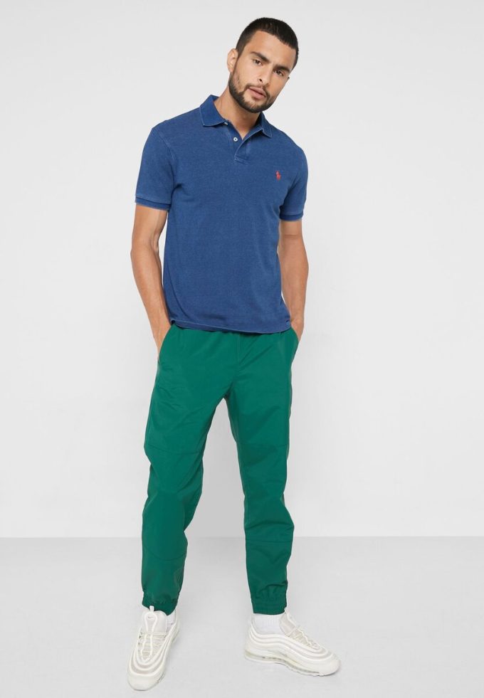 Pantaloni de sport Ralph Lauren Essential verzi pentru bărbați Pantaloni de sport Ralph Lauren Essential verzi pentru bărbați