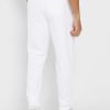 Pantaloni de trening albi cu logo Ralph Lauren pentru bărbați Pantaloni de trening albi cu logo Ralph Lauren pentru bărbați