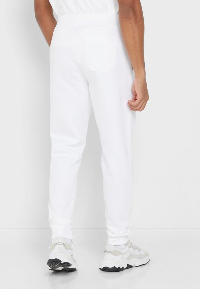 Pantaloni de trening albi cu logo Ralph Lauren pentru bărbați Pantaloni de trening albi cu logo Ralph Lauren pentru bărbați