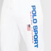 Pantaloni de trening albi cu logo Ralph Lauren pentru bărbați Pantaloni de trening albi cu logo Ralph Lauren pentru bărbați