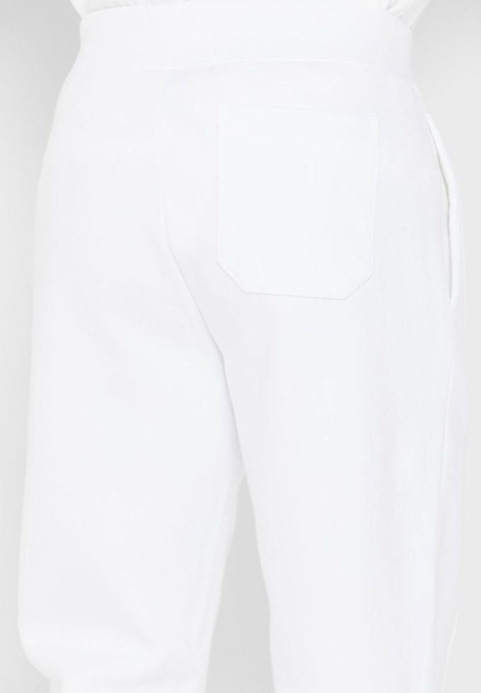 Pantaloni de trening albi cu logo Ralph Lauren pentru bărbați Pantaloni de trening albi cu logo Ralph Lauren pentru bărbați