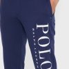 Pantaloni de trening cu manșetă cu logo Ralph Lauren pentru bărbați bleumarin Pantaloni de trening cu manșetă cu logo Ralph Lauren pentru bărbați bleumarin