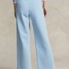 Pantaloni de trening din lână cu toc tăiat Ralph Lauren de damă albaștri Pantaloni de trening din lână cu toc tăiat Ralph Lauren de damă albaștri