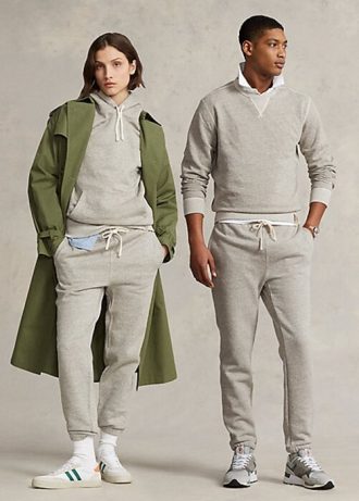 Pantaloni de trening din lână Ralph Lauren gri pentru damă