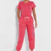 Pantaloni de trening pentru femei Ralph Lauren cu talie înaltă, glezne, roz Pantaloni de trening pentru femei Ralph Lauren cu talie înaltă, glezne, roz