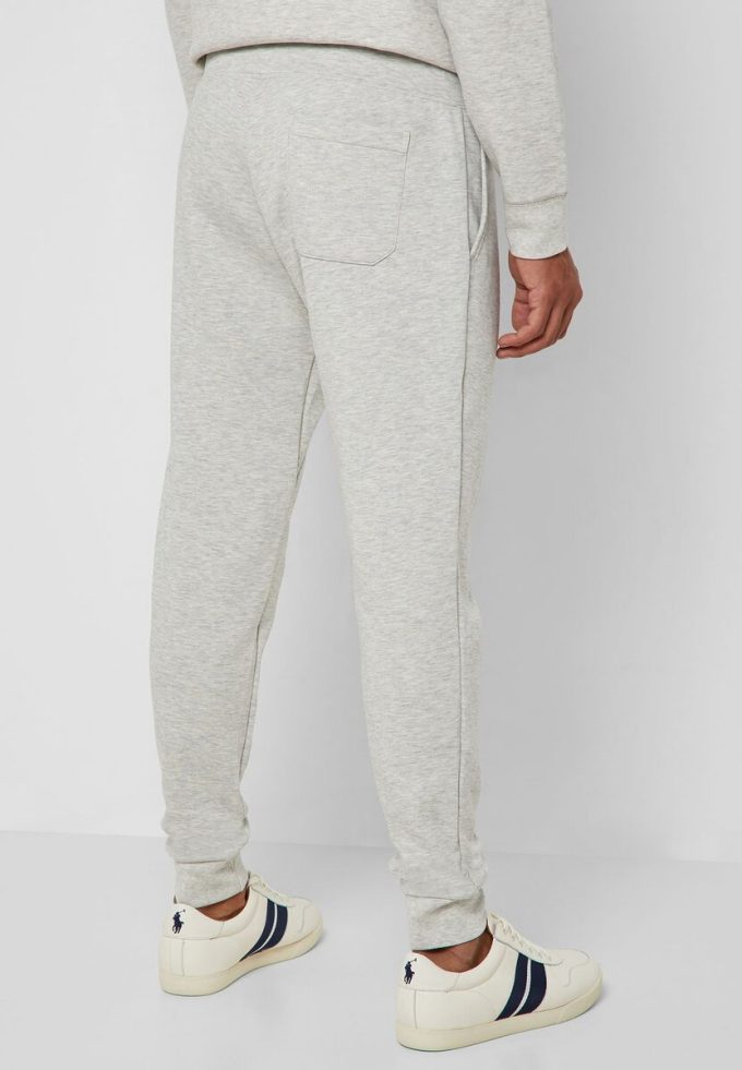 Pantaloni de trening Ralph Lauren Essential cu manșete gri pentru bărbați Pantaloni de trening Ralph Lauren Essential cu manșete gri pentru bărbați