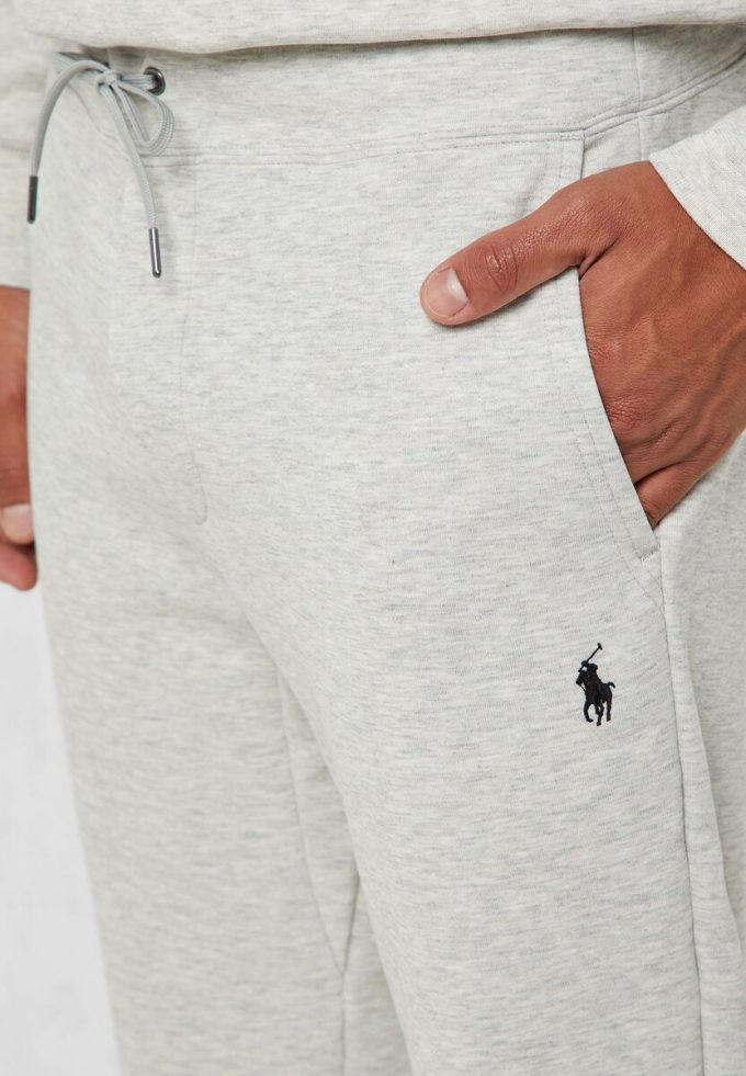 Pantaloni de trening Ralph Lauren Essential cu manșete gri pentru bărbați Pantaloni de trening Ralph Lauren Essential cu manșete gri pentru bărbați