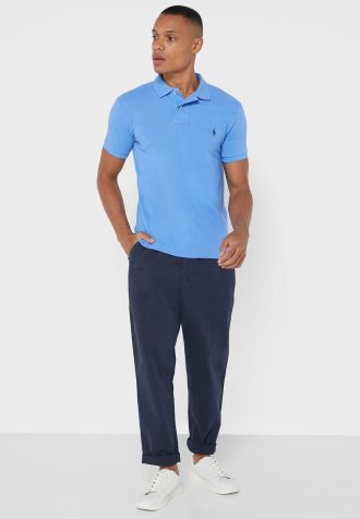 Pantaloni de trening Ralph Lauren Essential pentru bărbați bleumarin Pantaloni de trening Ralph Lauren Essential pentru bărbați bleumarin