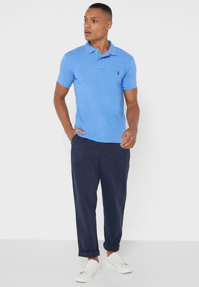 Pantaloni de trening Ralph Lauren Essential pentru bărbați bleumarin Pantaloni de trening Ralph Lauren Essential pentru bărbați bleumarin