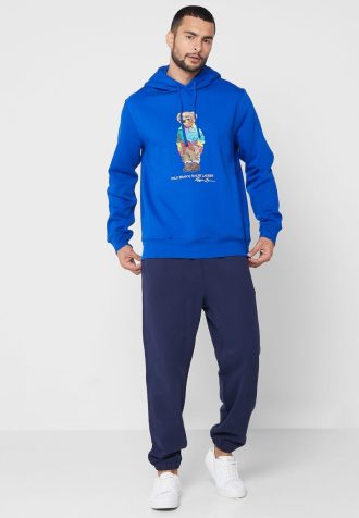 Pantaloni de trening Ralph Lauren Essential pentru bărbați bleumarin Pantaloni de trening Ralph Lauren Essential pentru bărbați bleumarin