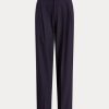 Pantaloni drepți din amestec de lână Ralph Lauren pentru femei bleumarin Pantaloni drepți din amestec de lână Ralph Lauren pentru femei bleumarin
