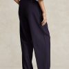 Pantaloni drepți din amestec de lână Ralph Lauren pentru femei bleumarin Pantaloni drepți din amestec de lână Ralph Lauren pentru femei bleumarin