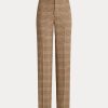 Pantaloni drepti din tweed din lână și in carouri Ralph Lauren pentru femei Pantaloni drepti din tweed din lână și in carouri Ralph Lauren pentru femei