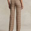 Pantaloni drepti din tweed din lână și in carouri Ralph Lauren pentru femei Pantaloni drepti din tweed din lână și in carouri Ralph Lauren pentru femei