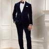 Pantaloni formali din catifea Gregory Ralph Lauren pentru bărbați bleumarin