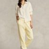 Pantaloni galbeni de atletism din lână Ralph Lauren pentru femei Pantaloni galbeni de atletism din lână Ralph Lauren pentru femei