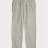 Pantaloni gri de pânză Ralph Lauren plisați pentru bărbați Pantaloni gri de pânză Ralph Lauren plisați pentru bărbați