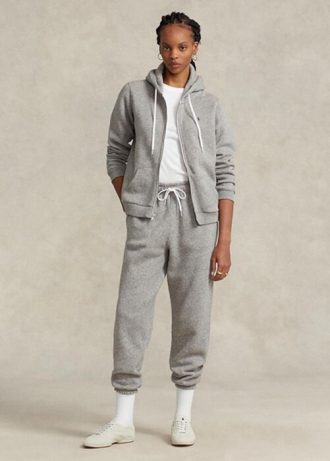 Pantaloni gri pentru atletism din lână Ralph Lauren pentru femei Pantaloni gri pentru atletism din lână Ralph Lauren pentru femei