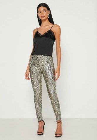 Pantaloni gri Ralph Lauren din jerseu pentru femei