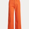 Pantaloni largi chino Ralph Lauren portocalii pentru femei Pantaloni largi chino Ralph Lauren portocalii pentru femei