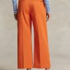 Pantaloni largi chino Ralph Lauren portocalii pentru femei Pantaloni largi chino Ralph Lauren portocalii pentru femei