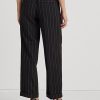 Pantaloni largi din crepon de lână Ralph Lauren, negri, pentru femei Pantaloni largi din crepon de lână Ralph Lauren, negri, pentru femei