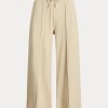 Pantaloni largi din lână de damă, bej, Ralph Lauren