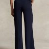 Pantaloni largi Ralph Lauren Cady de damă bleumarin Pantaloni largi Ralph Lauren Cady de damă bleumarin