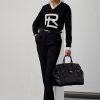Pantaloni lungi din Gabardina de Lână Ralph Lauren Clancy de damă negri