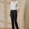 Pantaloni negri din crepon din lână stretch Ralph Lauren Seth de damă