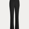 Pantaloni negri din crepon din lână stretch Ralph Lauren Seth de damă