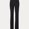 Pantaloni negri din lână stretch Ralph Lauren Alandra de damă