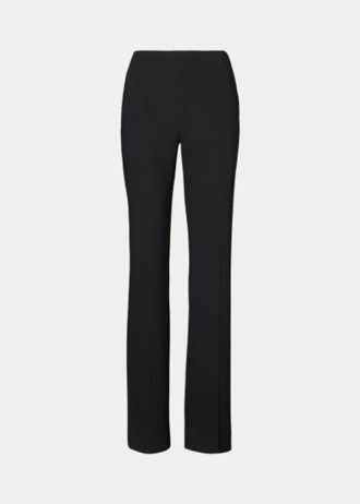 Pantaloni negri din lână stretch Ralph Lauren Alandra de damă