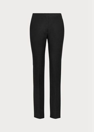 Pantaloni negri din lână virgină Ralph Lauren Simone de damă