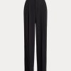 Pantaloni negri din satin Ralph Lauren pentru femei Pantaloni negri din satin Ralph Lauren pentru femei