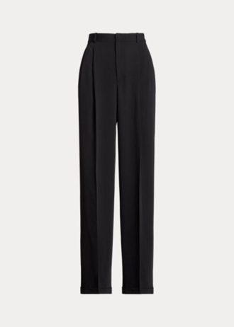 Pantaloni negri din satin Ralph Lauren pentru femei