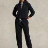 Pantaloni negri pentru atletism din lână Ralph Lauren pentru femei Pantaloni negri pentru atletism din lână Ralph Lauren pentru femei
