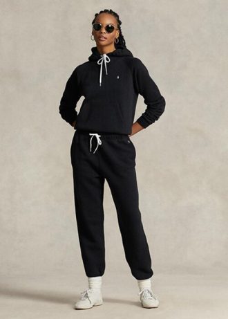 Pantaloni negri pentru atletism din lână Ralph Lauren pentru femei