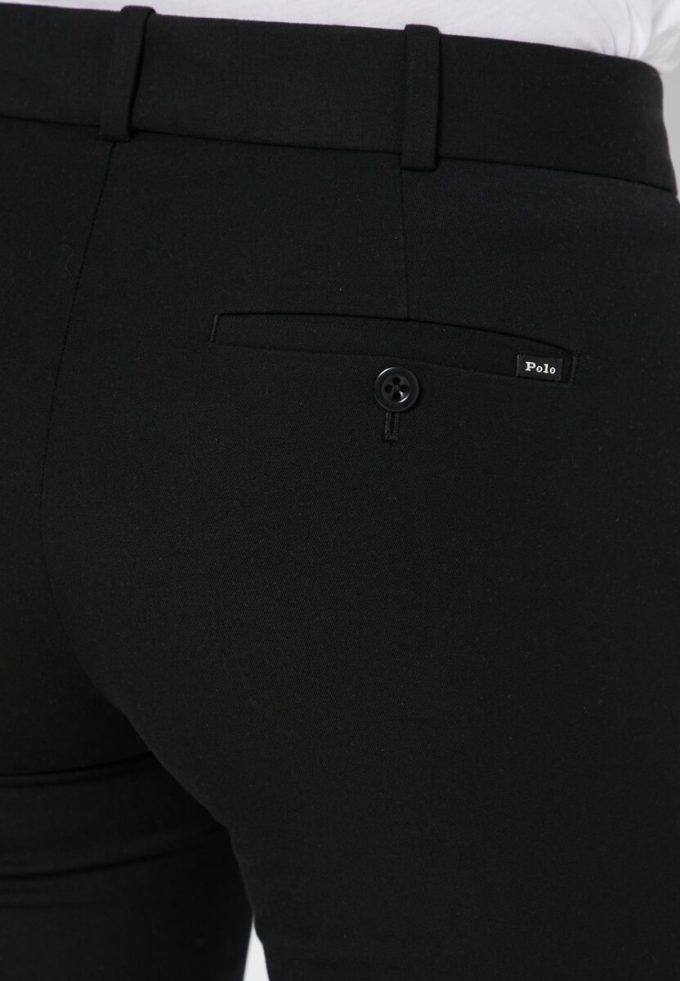 Pantaloni negri pentru femei Ralph Lauren cu talie înaltă Pantaloni negri pentru femei Ralph Lauren cu talie înaltă